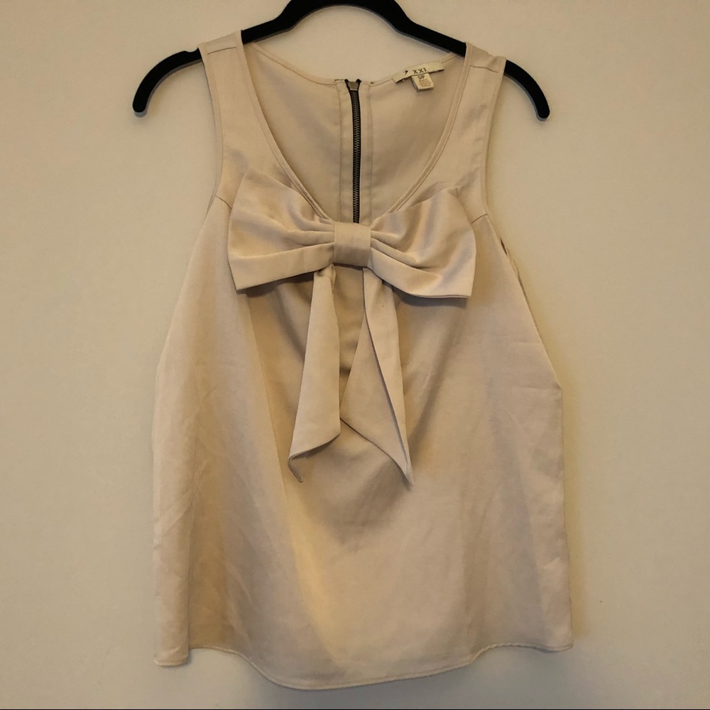 Cream Bow Blouse